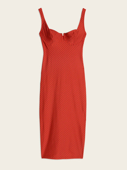 Robe Arielle Plumetis Rouge - Rouje