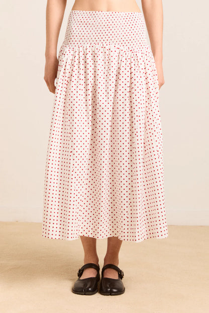Jupe Layla Pois Rouge - Damson Madder