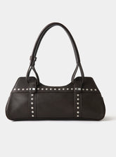 Sac Jane marron en cuir Laagam porté