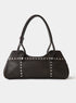 Sac Jane marron en cuir Laagam porté