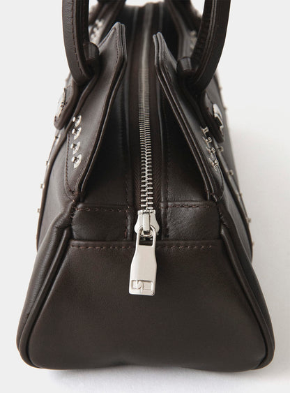 Sac Jane marron en cuir Laagam – profil