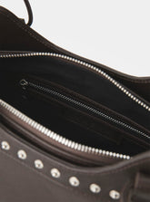 Sac Jane marron en cuir Laagam – intérieur