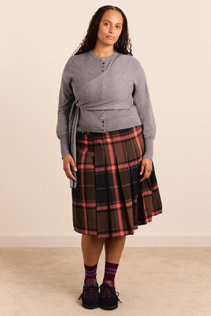 Cardigan cache-cœur Venna gris - Damson Madder, photo 3