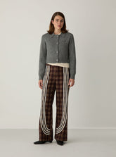 Cardigan court Beverly gris Laagam, col polo - photo 2