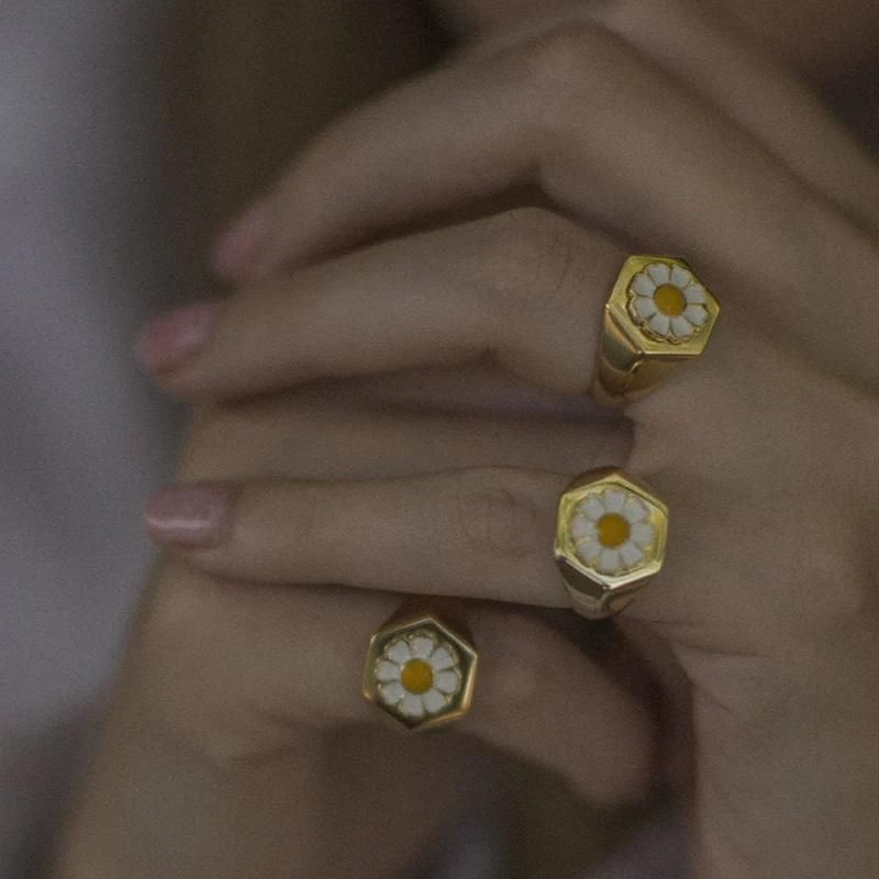 Bague marguerite Gold Daisy - W.Garcia