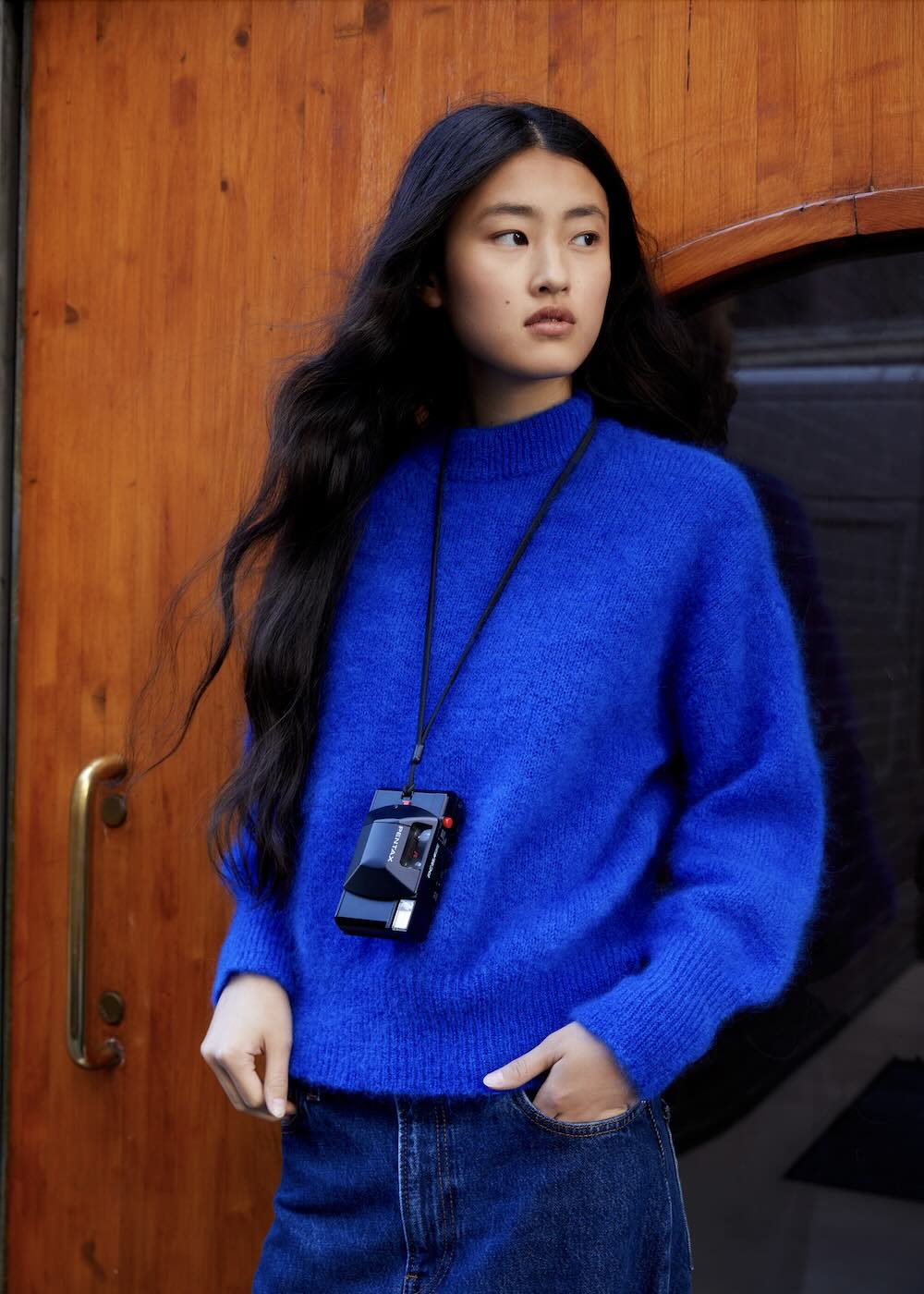 Pull Jane en mohair bleu électrique Surprise - photo 1