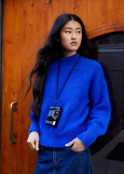 Pull Jane en mohair bleu électrique Surprise - photo 1