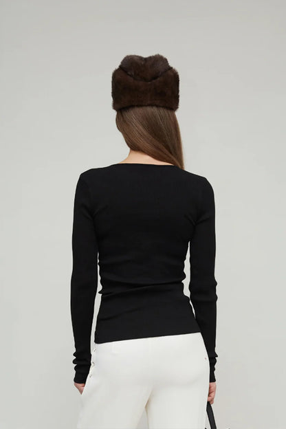 Cardigan Claire Seamless Noir - OpéraSPORT
