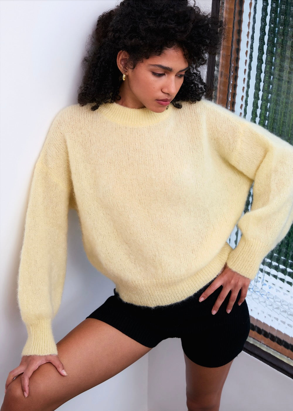 Pull Jane en mohair jaune clair Surprise - photo 1