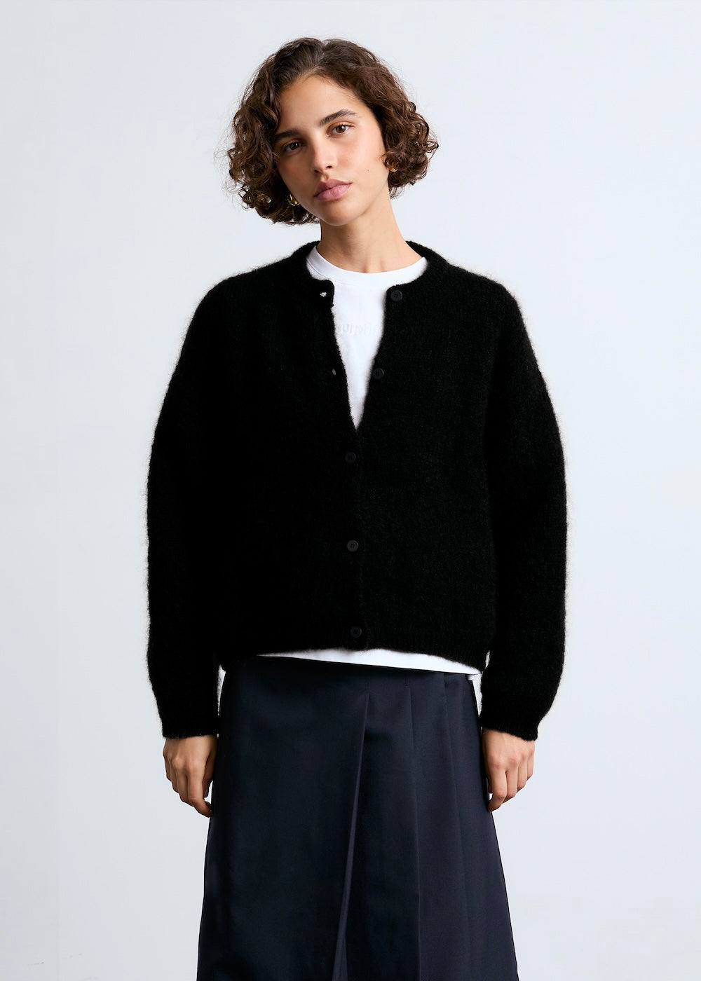Cardigan Olivia en mohair noir Surprise - photo 1