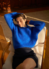 Pull Jane en mohair bleu électrique Surprise - photo 3