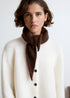 Écharpe triangle Jenna en mohair chocolat Surprise - photo 1