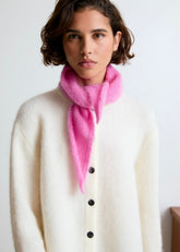 Écharpe triangle Jenna en mohair rose Surprise - photo 1