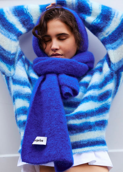 Pull Mary en mohair rayures bleues Surprise - photo 3