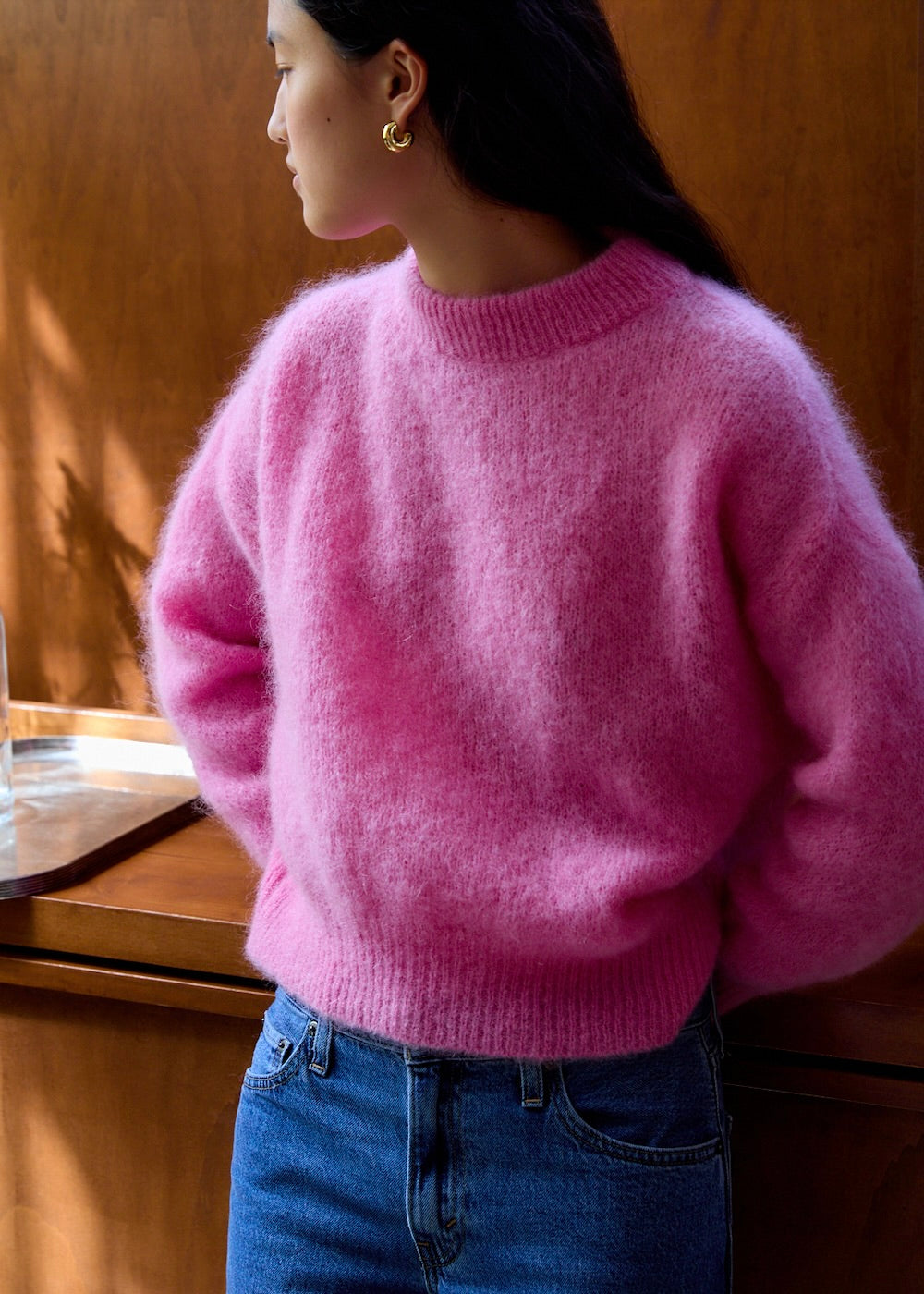 Pull Jane en mohair rose Surprise - photo 1