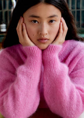 Pull Jane en mohair rose Surprise - photo 2