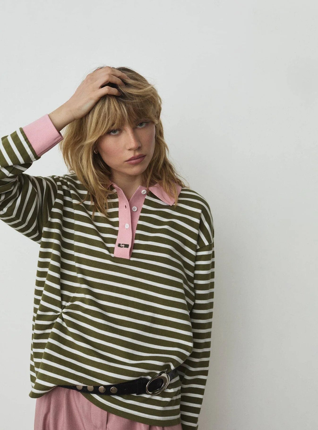 Polo Rayé Khaki Duse - Laagam