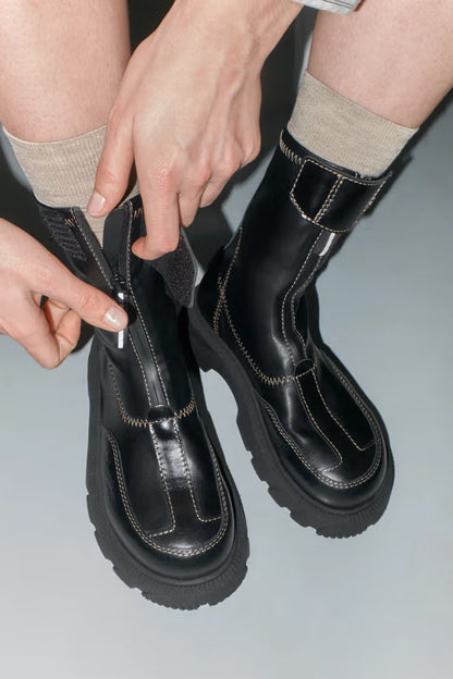 Boots Danica Black / Beige - Miista