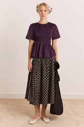 Top froncé Emmy prune - Damson Madder