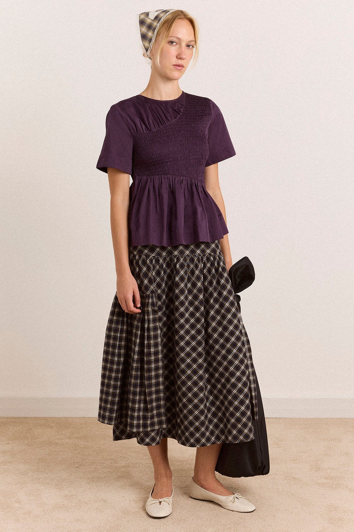 Top froncé Emmy prune - Damson Madder, photo 3
