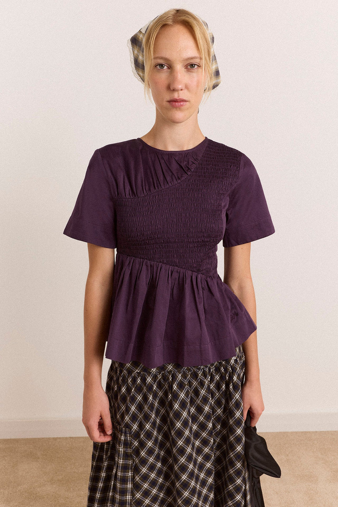 Top froncé Emmy prune - Damson Madder, photo 2