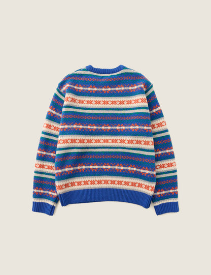 Pull Jacquard Grandpa Knit - Sienne