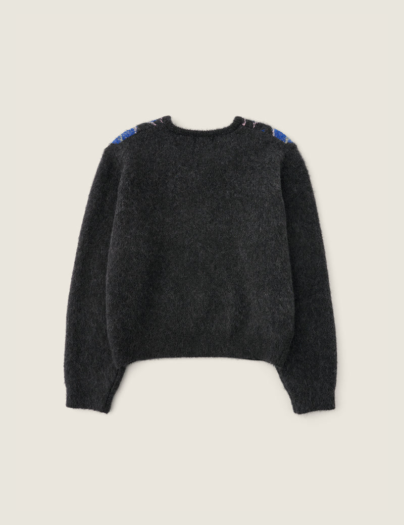 Pull Heart Argyle - Sienne