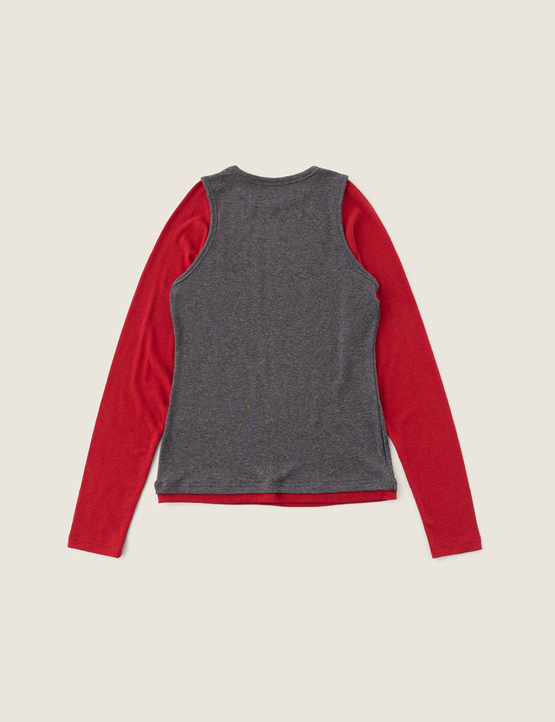 Top Superposé Rouge - Sienne