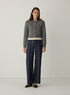 Pantalon droit Holly en velours côtelé rayé bleu Laagam - photo 1