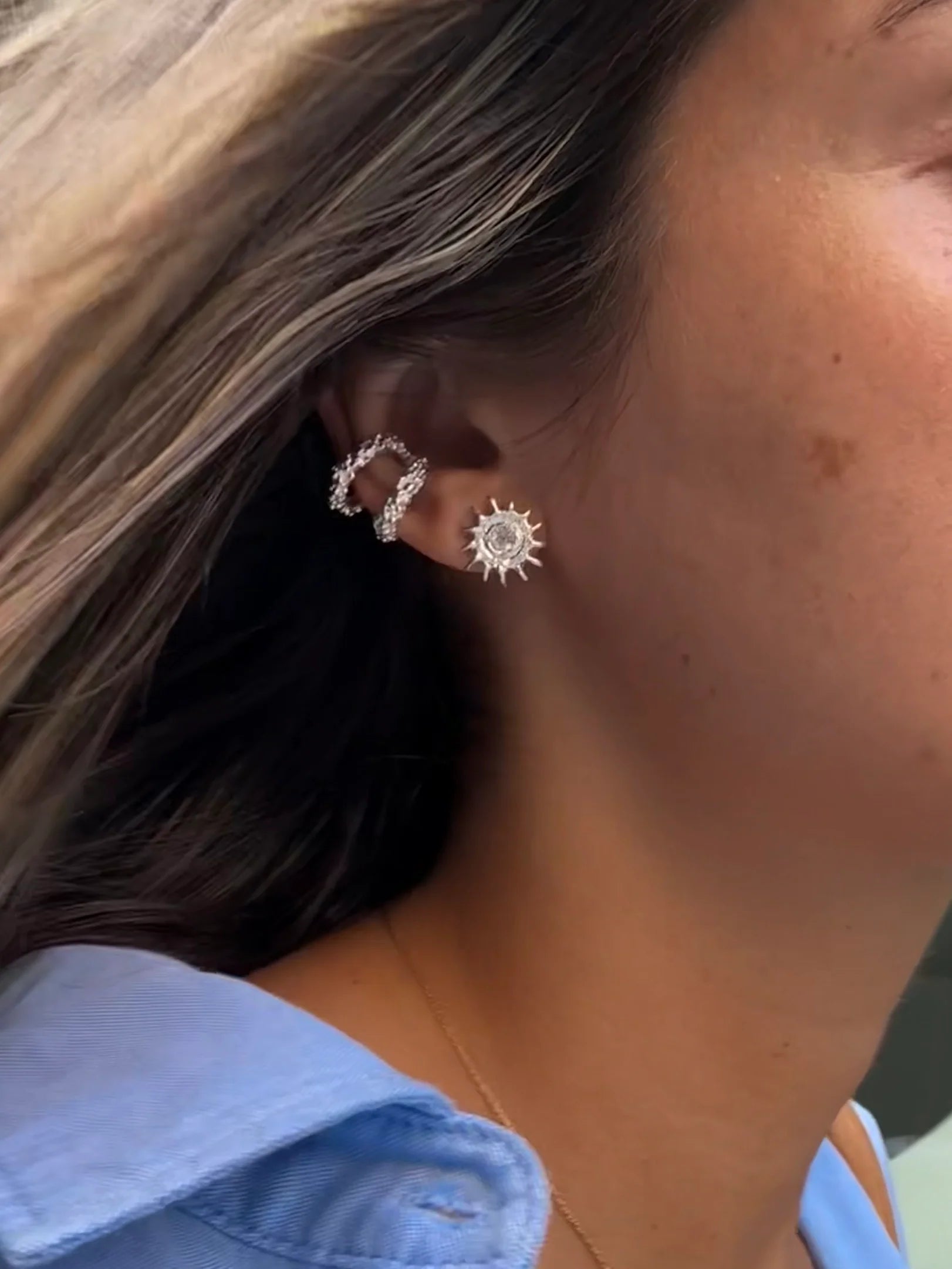 Ear Cuff Sand Silver - Mais x Frida