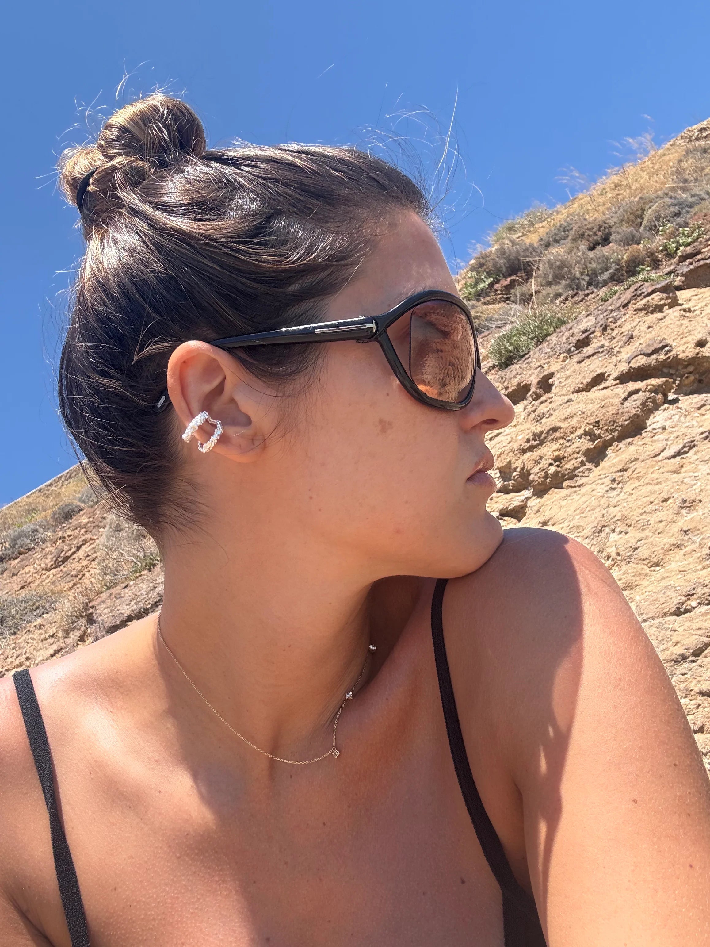 Ear Cuff Sand Silver - Mais x Frida