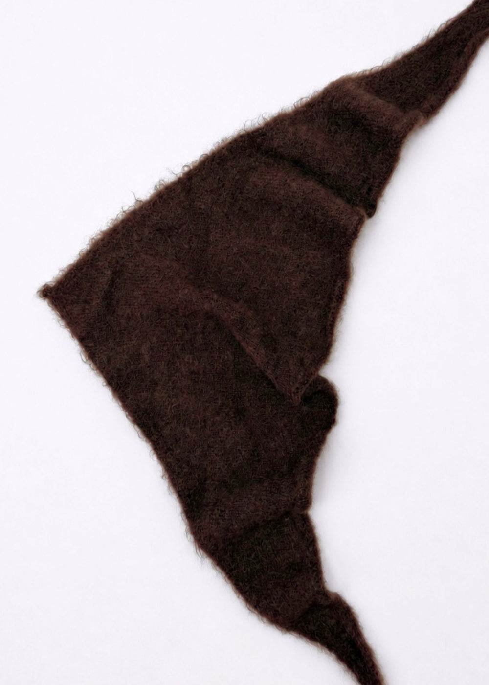Écharpe triangle Jenna en mohair chocolat Surprise - photo 2