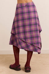 Jupe Katana à carreaux violets - Damson Madder, photo 7