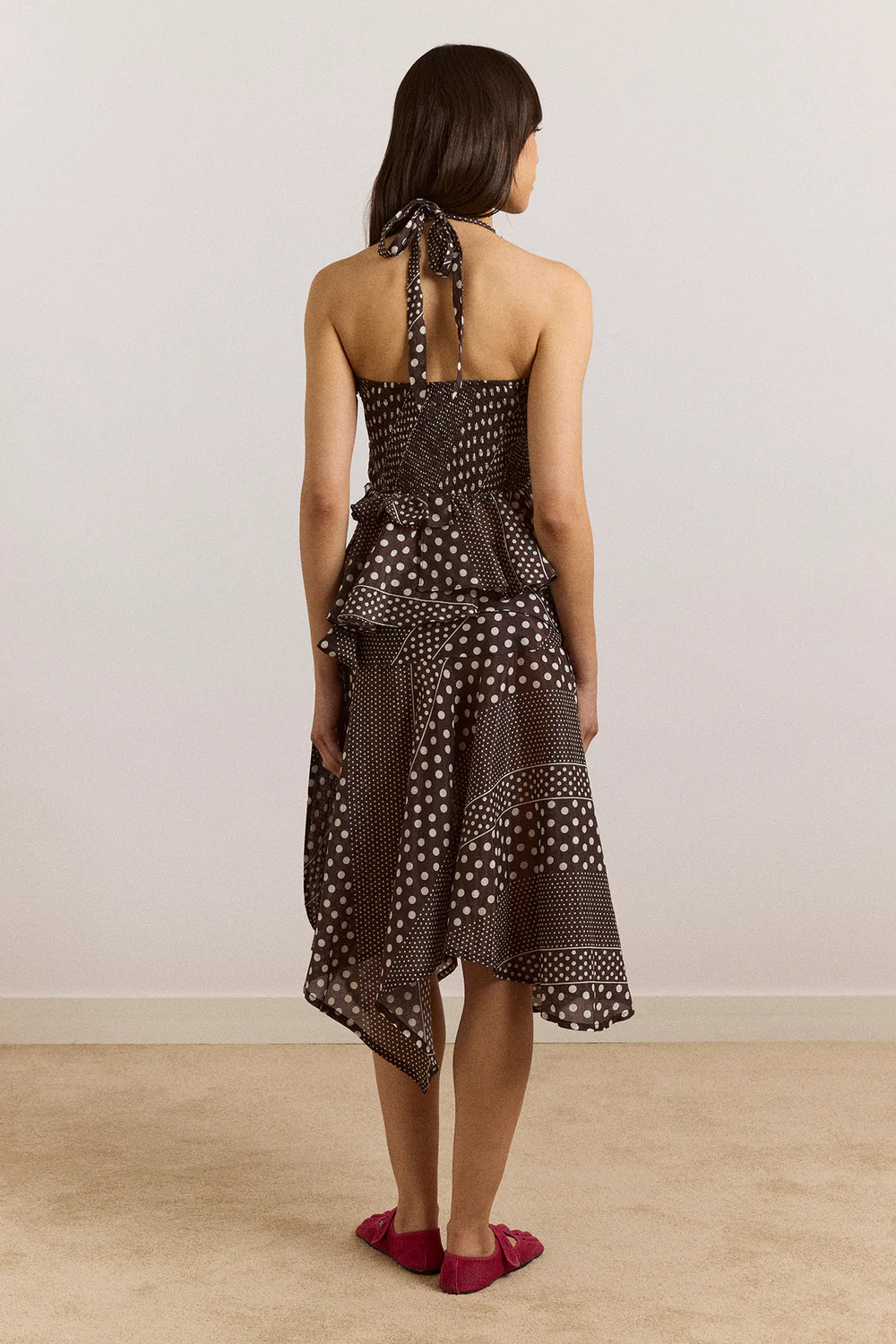Top à Pois Leandra - Damson Madder