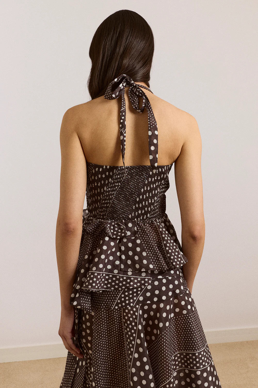 Top à Pois Leandra - Damson Madder