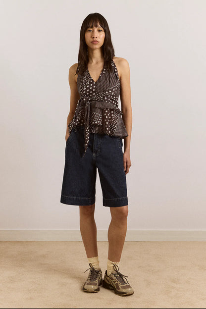 Top à Pois Leandra - Damson Madder