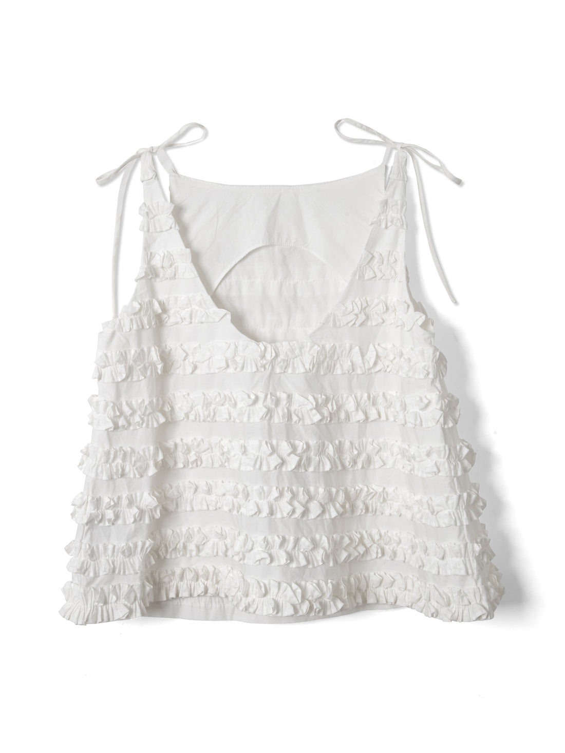 Top Leili Ruffle Blanc - Damson Madder