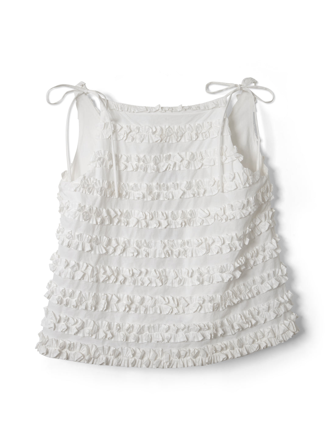 Top Leili Ruffle Blanc - Damson Madder