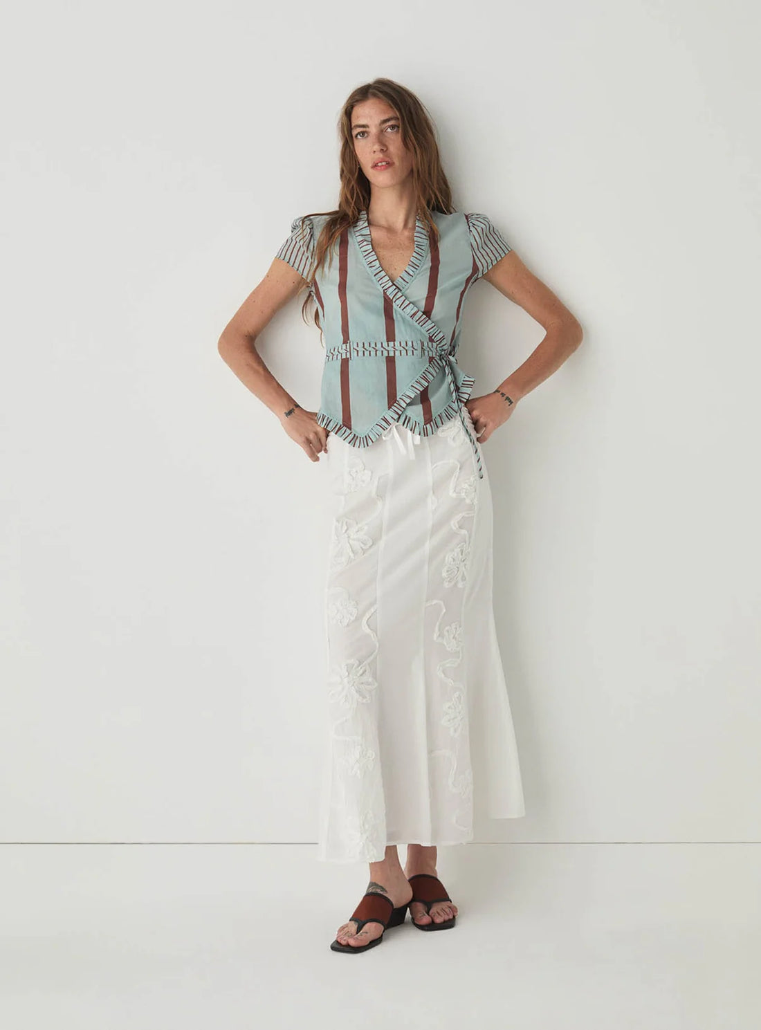 Jupe Midi Blanche Lila - Laagam