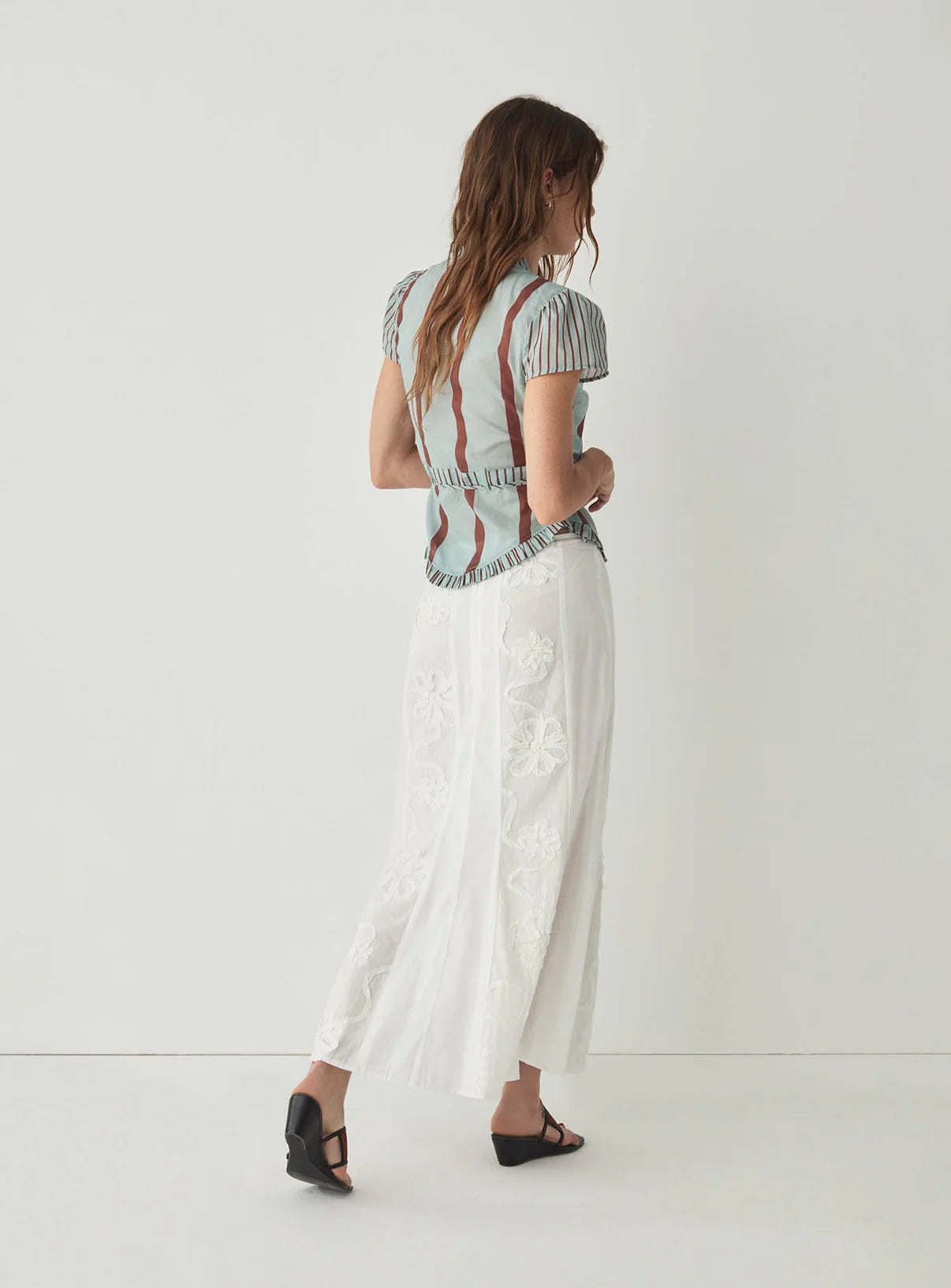 Jupe Midi Blanche Lila - Laagam