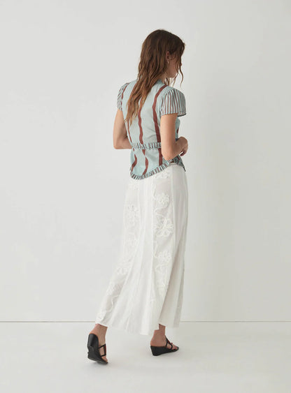 Jupe Midi Blanche Lila - Laagam