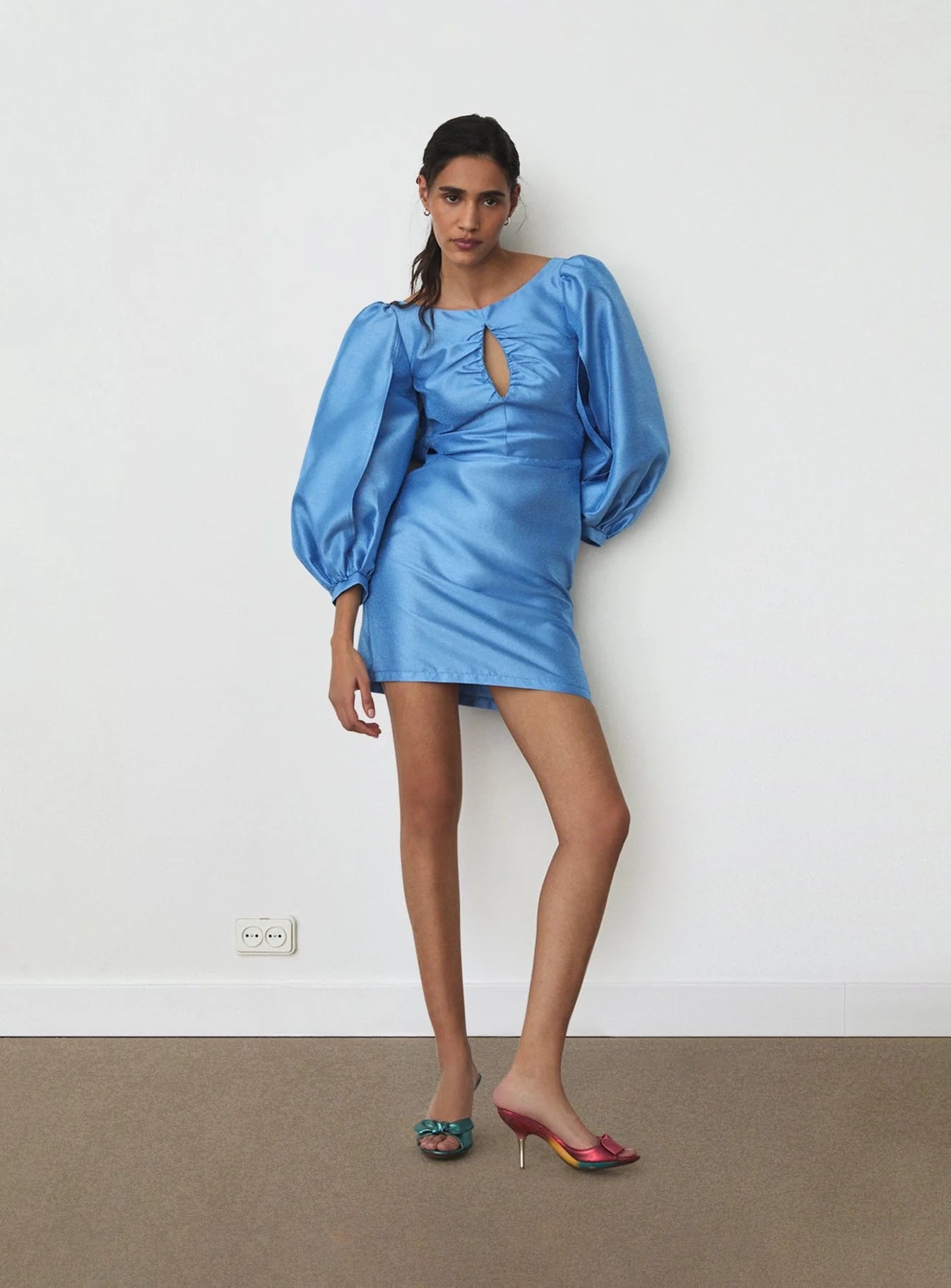 Robe Courte Liza Bleu - Laagam