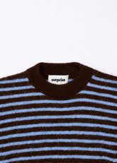 Pull Lala en mohair rayures chocolat et bleu ciel Surprise - photo 3