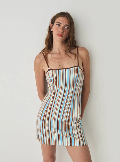 Robe Courte Rayée Mirel - Laagam