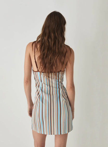 Robe Courte Rayée Mirel - Laagam