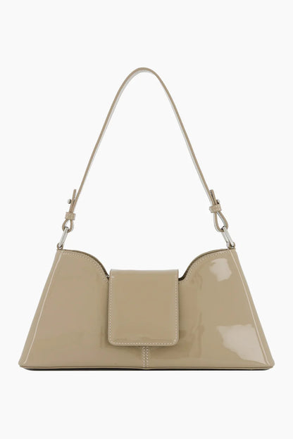 Sac Marla Beige Vernis + Porte-Clé Coeur - Justine Clenquet