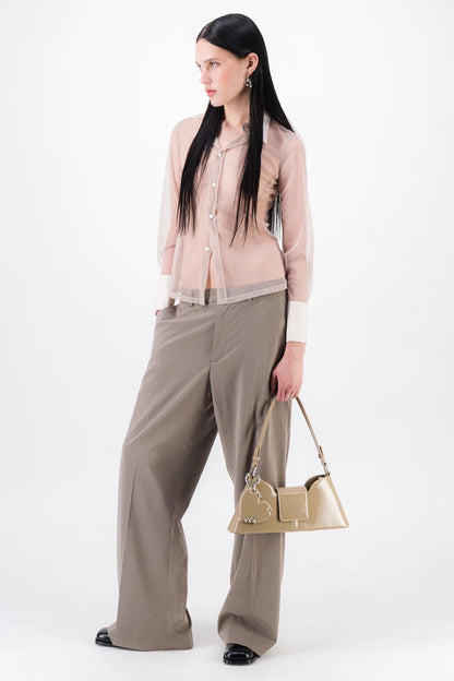 Sac Marla Beige Vernis + Porte-Clé Coeur - Justine Clenquet