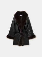 Manteau court Oriane noir Laagam – packshot