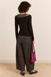 Pantalon Mara à chevrons gris - Damson Madder, photo 4