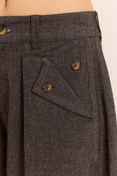 Pantalon Mara à chevrons gris - Damson Madder, photo 5